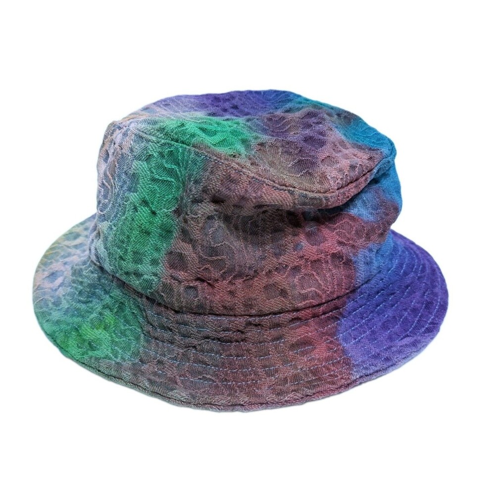 Tie Dye Groovy Y2K 90s 80s 70s Bucket Hat Boonie Cap Sun Hip Hop Hippie Rainbow